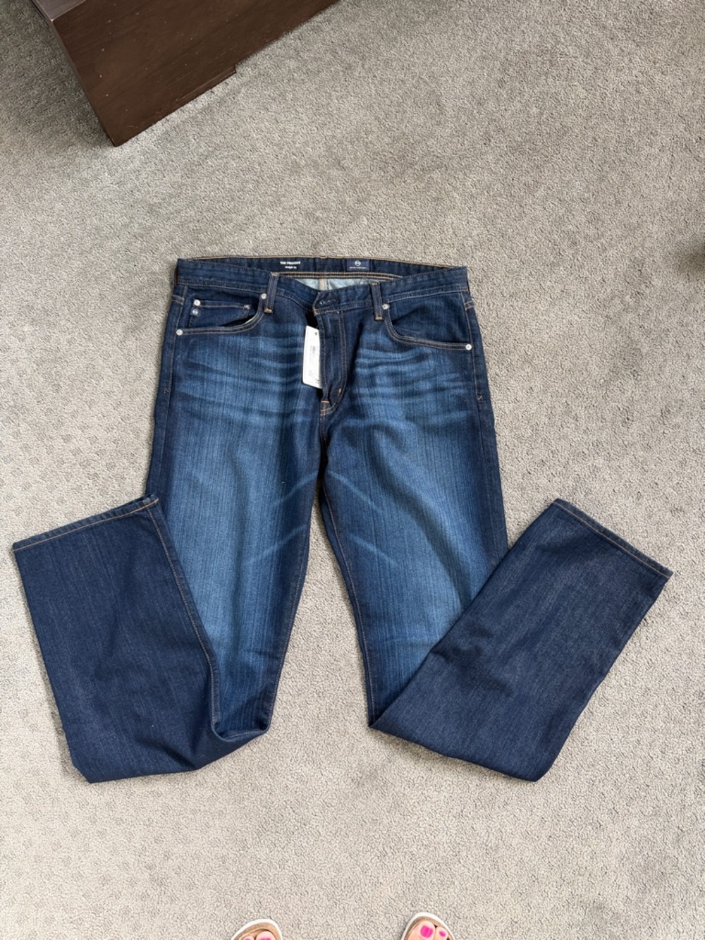 Ag Adriano Goldschmied Men's Straight Jeans in Dark Indigo The Protege jean
